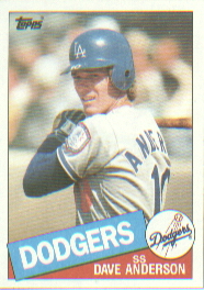1985 Topps Baseball Cards      654     Dave Anderson
